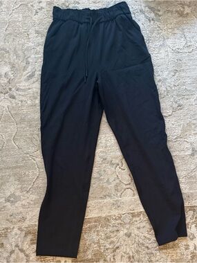 lululemon athletica Black Ruffled Waist Active Leggings